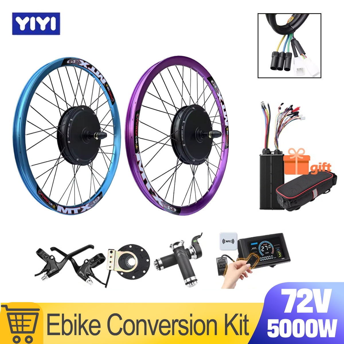 Nowy zestaw do konwersji rower – 72V 5000W Hub Motor Kit recenzja i cena