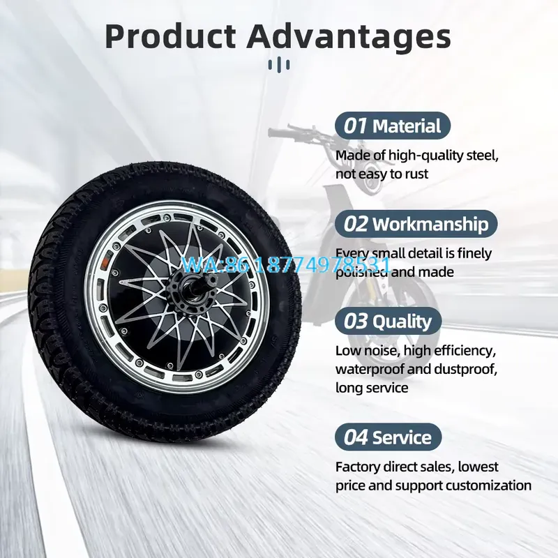 Zestaw silnika pionowego BLDC  – 72V 5000W Hub Motor Kit recenzja i cena